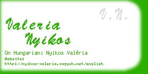valeria nyikos business card