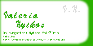 valeria nyikos business card